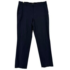 Banana Republic Slim Fit Navy Blue Textured Dress Pants Men 34x32 Office Stretch